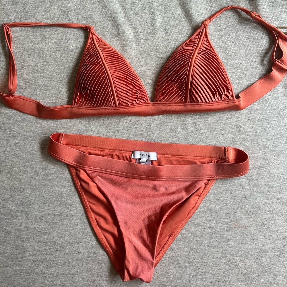 Peach color swimsuit